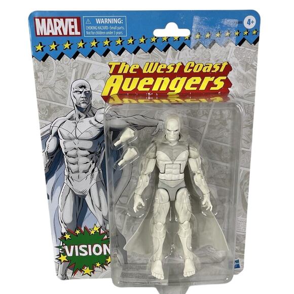 Marvel Legends Retro Series West Coast Avengers Vision White 6" Hasbro - Picture 1 of 6